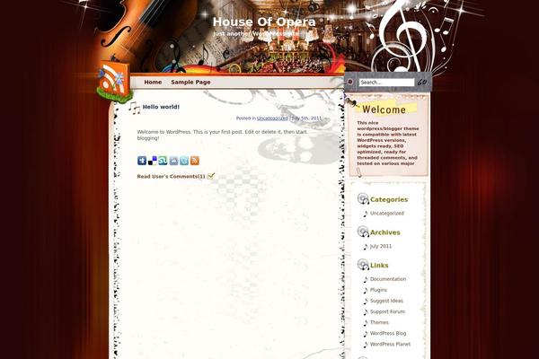 Orchestra theme site design template sample
