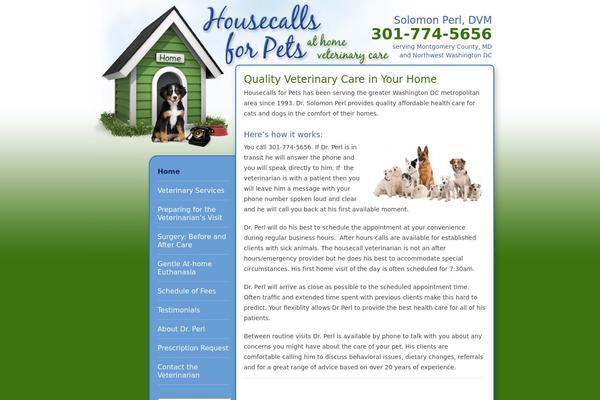 housecallsforpetsinc.com site used Housecalls