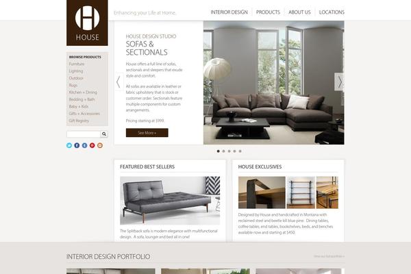 House theme site design template sample