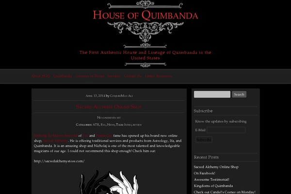 houseofquimbanda.org site used Typo-o-graphy