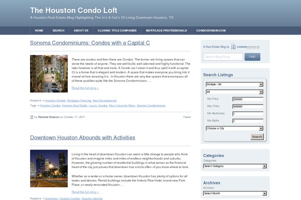 Condo theme site design template sample