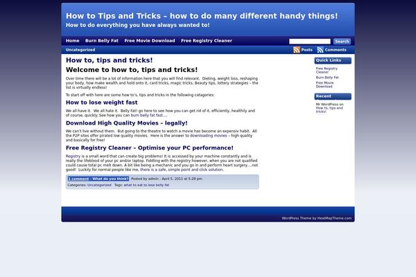 HeatMap Adsense Theme theme site design template sample