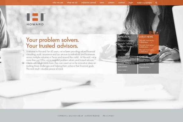 Howard theme site design template sample