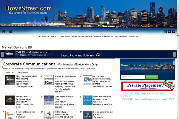 howestreet theme websites examples