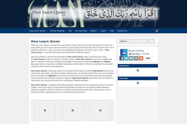 howlearnquran.com site used Arras WP theme