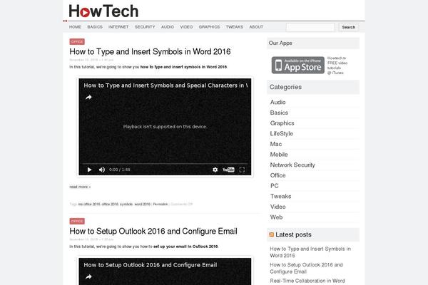 howtech.tv site used Howtech