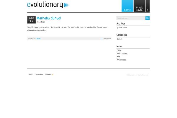 Evolutionary theme site design template sample