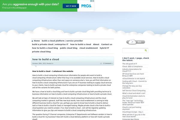 proClouds theme site design template sample
