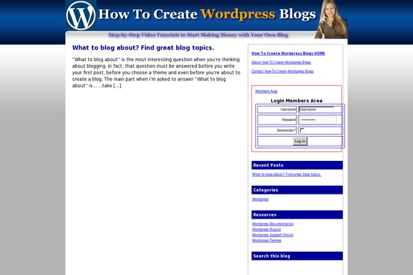 howtocreatewordpressblogs.com site used Wpb