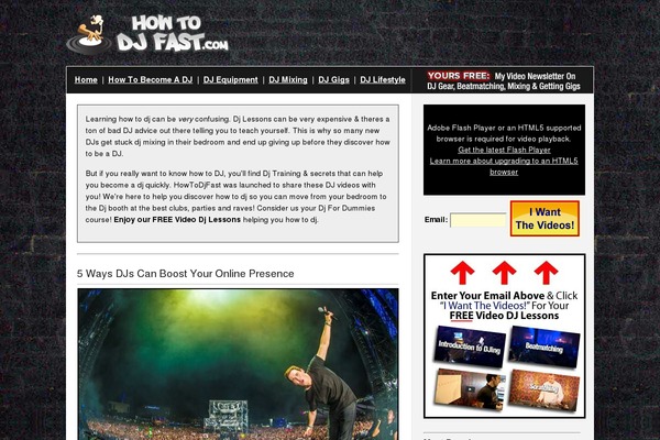 howtodjfast.com site used How-to-dj
