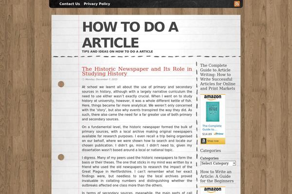 howtodoaarticle.com site used Desk