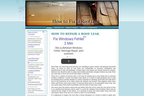 howtofixaroofleak.com site used Ga-theme