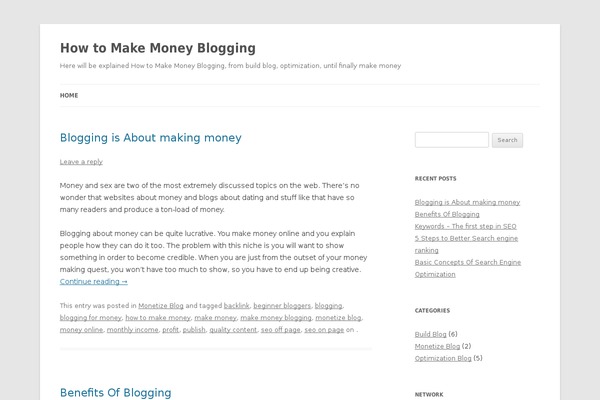 WordPress website example screenshot