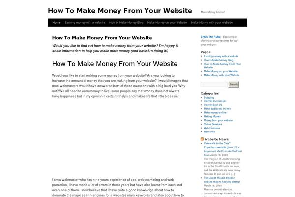 Twenty Ten theme site design template sample