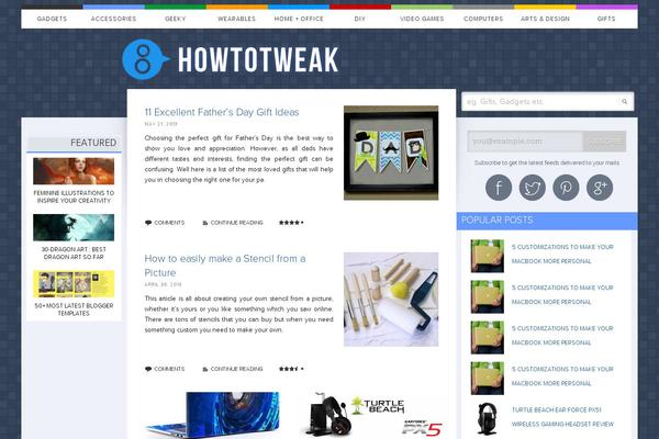 howtotweak.com site used Thesis 1.8.5
