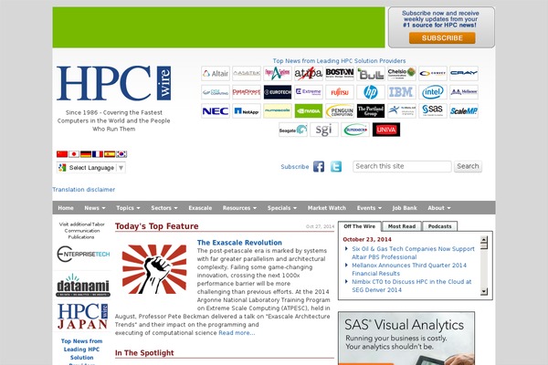 hpcinthecloud.com site used Hpcwire