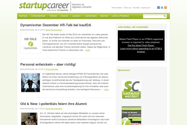 hrinside.de site used Startupcareer