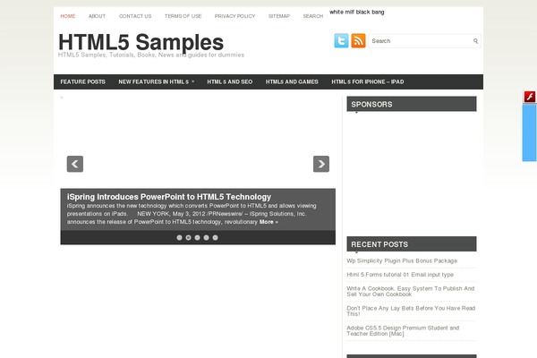 html5samples.com site used Suvsport