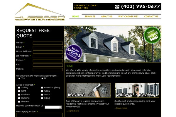 hubbard-exteriors.com site used Hubbard