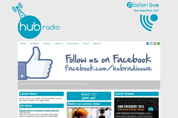 hubradio.co.uk site used Hub2015