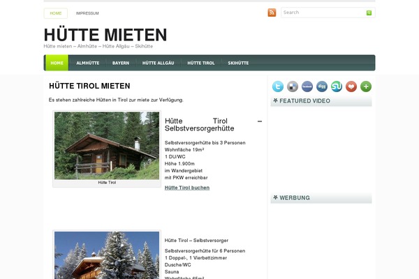 huette-miete.de site used Huette-mieten