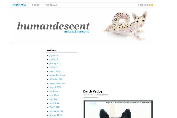 humandescent.com site used Altofocus-wpcom