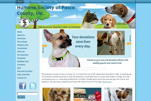 humanesocietyofpasco.org site used Humanesociety