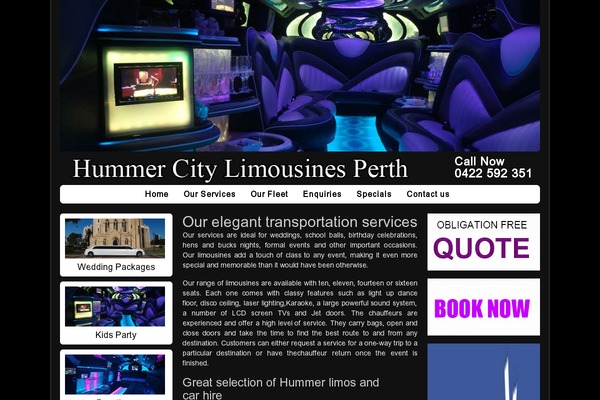 hummercitylimousines.com.au site used Hummercitylimousines.com.au