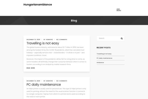 hungarianambiance.com site used Wpxon-blog