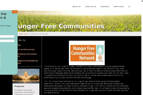 hungerfreecommunities.org site used Alliance