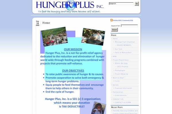 hungerplus.org site used slight