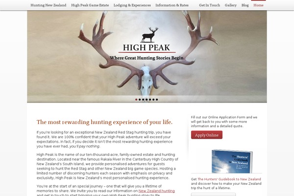 huntingredstag.com site used Highpeak