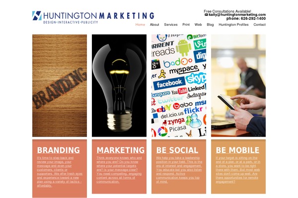 huntingtonmarketing.com site used Theme2001