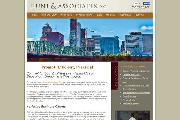 hunt theme websites examples