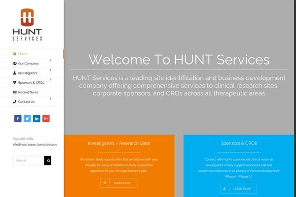 huntresearchservices.com site used Avada