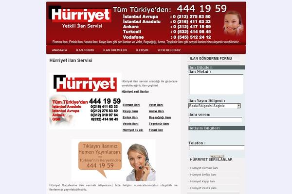 hurriyetilanvermek.com site used Hurriyet