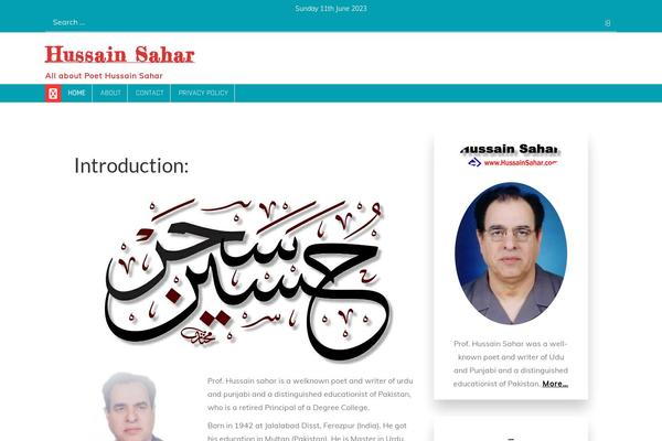 hussainsahar.com site used Presazine