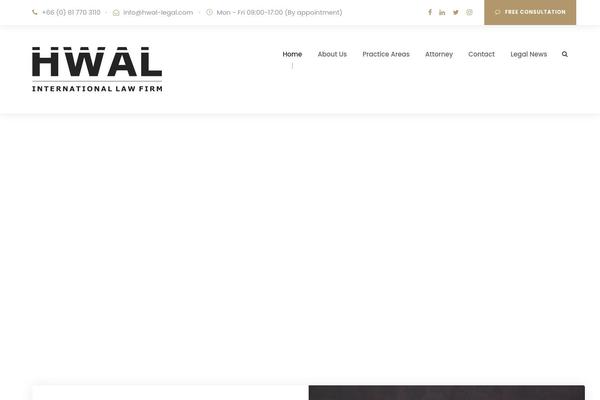 hwal-legal.com site used Attorna