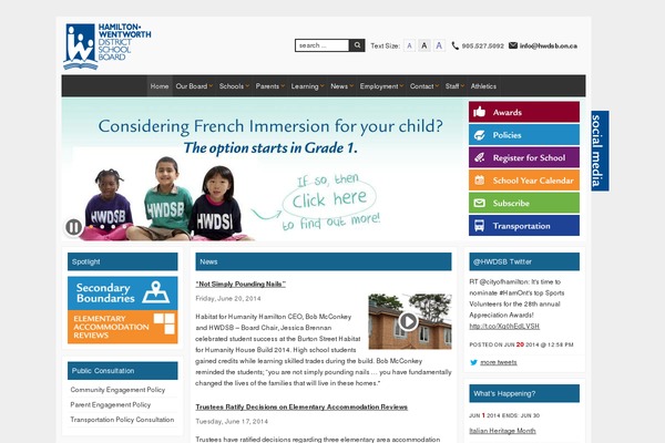 hwdsb.on.ca site used Hwdsb