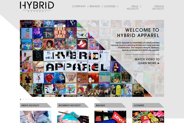 Hybrid theme site design template sample