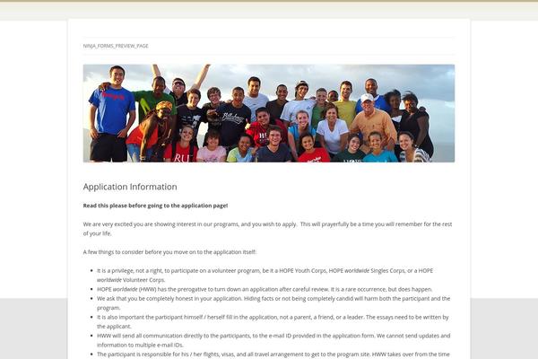 Twenty Twelve theme site design template sample