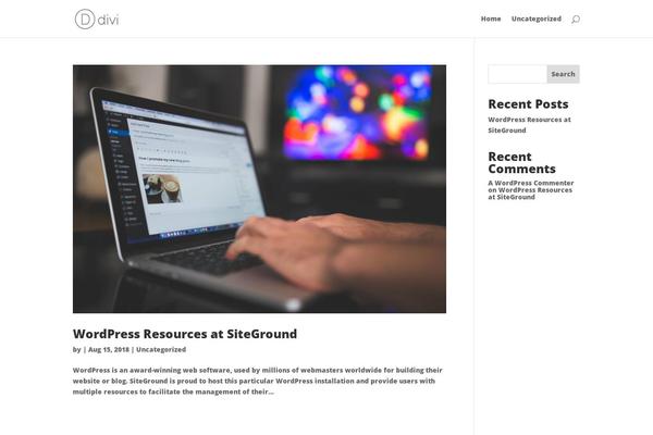 WordPress website example screenshot