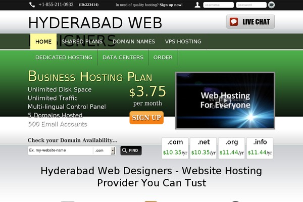 hyderabadwebdesigners.in site used New-aurora