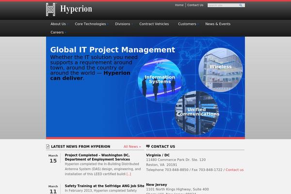 Hyperion theme site design template sample