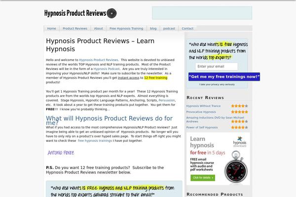 hypnosis-product-reviews.com site used Thesis 1.8.5