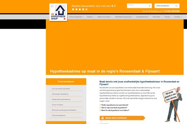 hypotheekroosendaal.nl site used Hypotheekshop