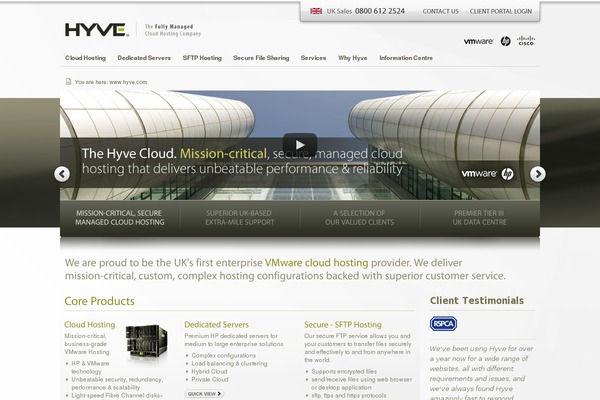 hyve.com site used Hyve