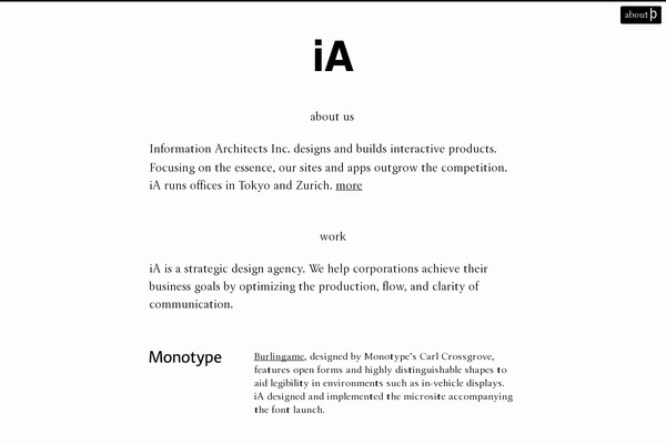 iA-library theme websites examples