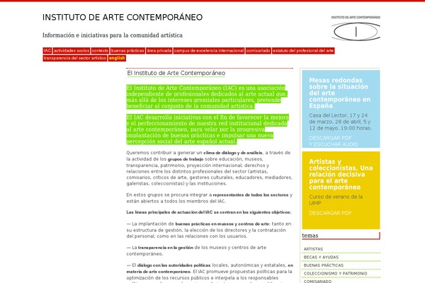 iac.org.es site used Modernpaper
