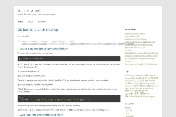 WordPress website example screenshot